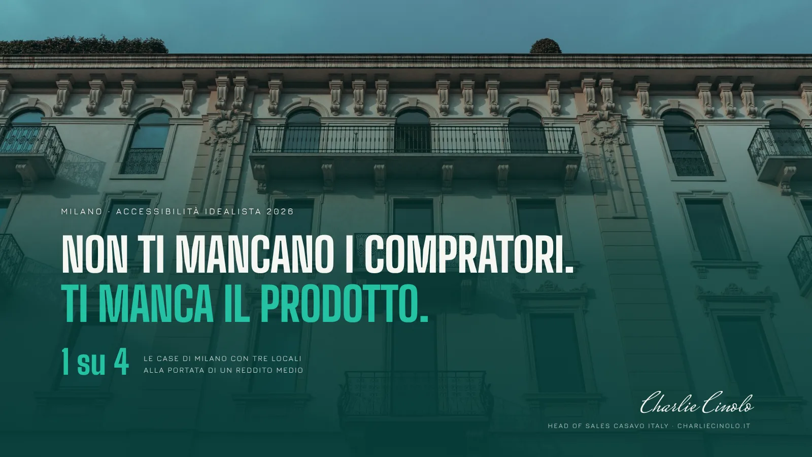 Facciata di un palazzo d'epoca: a Milano solo una casa in vendita su quattro è adatta e accessibile a una famiglia
