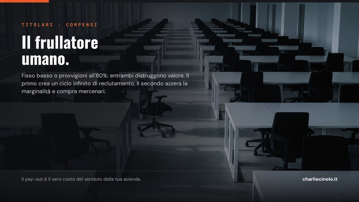 Compenso fisso o provvigioni all'80%?
